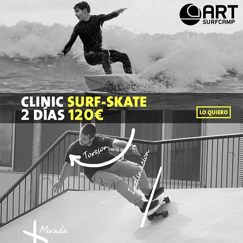 Clinic de surf con surfskate